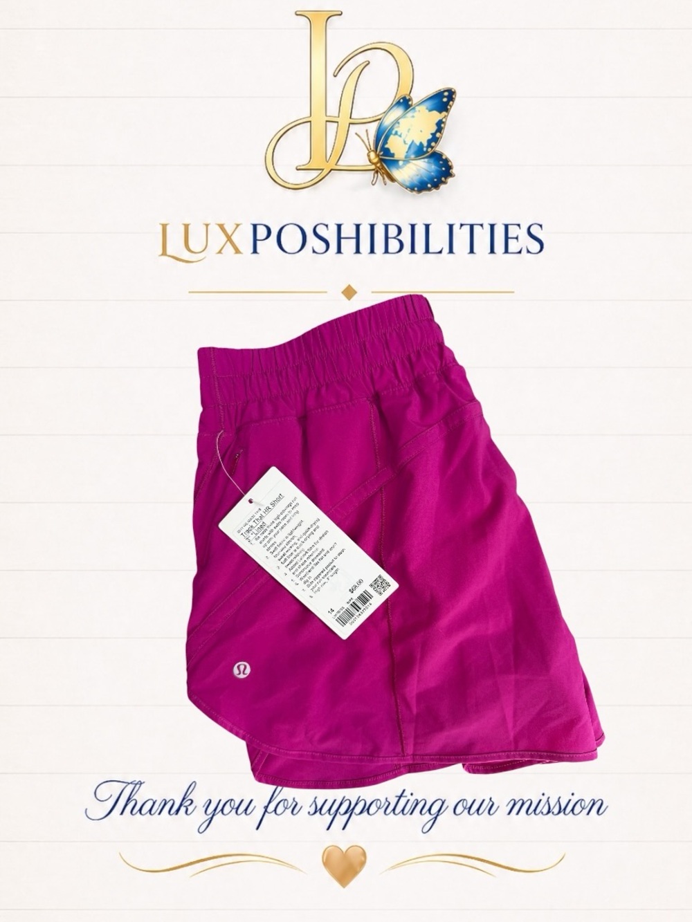 lululemon NWT size 14 Track That HR Short 3" *Lined